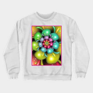 Colorful Floral Fractal Crewneck Sweatshirt